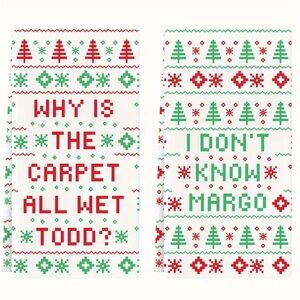 2-Pack Microfiber Christmas Kitchen Towels National Lampoons Vacation Large- NEW